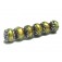 10507321 - Six Herbal Garden Shimmer Rondelle Beads