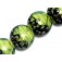 10507712- Four Spring Green Shimmer Lentil Beads