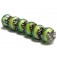 10507721 - Six Spring Green Shimmer Rondelle Beads