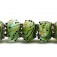 10508401 - Seven Spring Green Florals Rondelle Beads