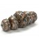 10601211- Five Graduated Dark Amethyst w/Silver Foil Beads