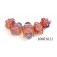 10601611 - Five Graduated Orange & Purple Rondelle Beads