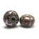 10601701 - Seven Plum w/Metal Dots Rondelle Beads