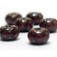 10601721 - Six Plum w/Metal Dots Rondelle Beads