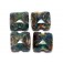 10602414 - Four Blue-green Free Style Pillow Beads