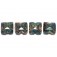 10602414 - Four Blue-green Free Style Pillow Beads
