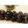 10602501 - Seven Blue Free Style Boro Rondelle Beads