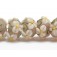10603701 - Seven Four Pink Floral on Frosted Glass Rondelle Beads