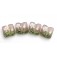 10603714 - Four Pink/White Frosted Glass Pillow Beads