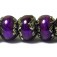 10604001 - Seven Violet Shimmer Rondelle Beads