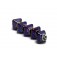 10604007 - Five Violet Shimmer Crystal  Shaped Beads