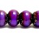 10604021 - Six Violet Shimmer Rondelle Beads