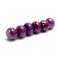 10604021 - Six Violet Shimmer Rondelle Beads