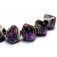 10604207 - Five Amethyst Jewel Ridge Crystal  Shaped Beads