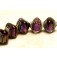 10604207 - Five Amethyst Jewel Ridge Crystal  Shaped Beads