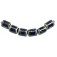 10604303 - Six Indigo Jewel Ridge Mini Kalera Beads