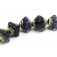 10604307 - Five Indigo Jewel Ridge Crystal  Shaped Beads
