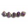 10604507 - Five Sugilite Ridge Crystal Shaped Beads