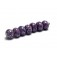10605301 - Seven Purple Honey Rondelle Beads