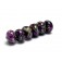 10605421 - Six Purple Meadow Rondelle Beads