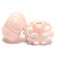 10702401 - Seven Matt Finished Pink w/White Rondelle Beads