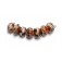 10703801 - Seven Transparent Red w/Silver Foil Rondelle Beads