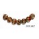 10703802 - Seven Transparent Red w/Silver Foil Lentil Beads