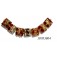 10703804 - Seven Transparent Red w/Silver Foil Pillow Beads