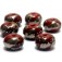 10704201 - Seven Regal Red Metallic Rondelle Beads
