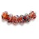 10704821 - Six Red w/Blue Rondelle Beads