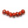 10705001 - Seven Electric Orange Metallic Rondelle Beads