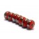 10705001 - Seven Electric Orange Metallic Rondelle Beads