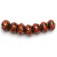 10705201 - Seven Coral w/Metal Dots Rondelle Beads