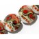 10705612 - Four Fire Red Stardust Lentil Beads