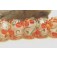 10705901 - Seven Vermilion Flower Rondelle Beads