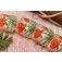 10705914 - Four Vermilion Flower Pillow Beads