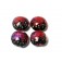 10706712 - Four Passion Pink Shimmer Lentil Beads