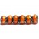 10706821 - Six Bonfire Shimmer Rondelle Beads