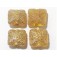10801214 - Four Golden Yellow Metallic Pillow Beads