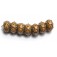 10801301 - Seven Butterscotch w/Metal Dots Rondelle Beads