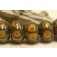 10801301 - Seven Butterscotch w/Metal Dots Rondelle Beads