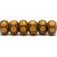 10801321 - Six Butterscotch w/Metal Dots Rondelle Beads