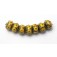 10801601 - Seven Mustard Yellow w/Metal Dots Rondelle Beads