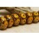 10801601 - Seven Mustard Yellow w/Metal Dots Rondelle Beads