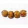 10801912 - Four Amber Wave Lentil Beads