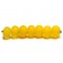 10802601 - Seven Yellow Matte Large Spacer Rondelle Beads