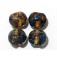 10902512 - Four Multi-color w/Blue & Red Lentil Beads