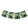 11005514 - Four Green/Ivory Pillow Beads