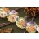 11005802 - Seven Purple w/Orange Flora Lentil Beads