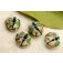 11005912 - Four Green Dragonfly Lentil Beads